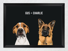 Load image into Gallery viewer, Two-pet framed portrait