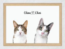 Load image into Gallery viewer, Two-pet framed portrait
