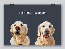 Load image into Gallery viewer, Two-pet digital portrait