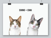 Load image into Gallery viewer, Two-pet digital portrait
