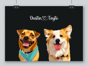 Load image into Gallery viewer, Two-pet digital portrait
