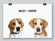 Load image into Gallery viewer, Two-pet digital portrait
